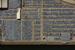 New car parking lot in Port of LA, Wilmington, CA (May 19, 2020)