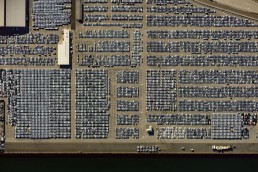 New car parking lot in Port of LA, Wilmington, CA (May 19, 2020)
