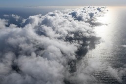 The clouds are building off-coast of LA