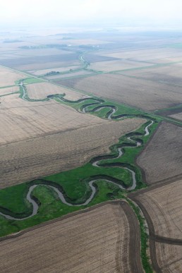 Meandering rivers of Wisner, Nebraska