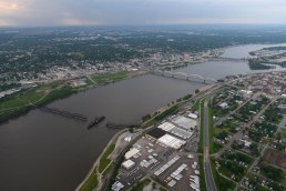 Crossing the Mississippi near Quad Cities